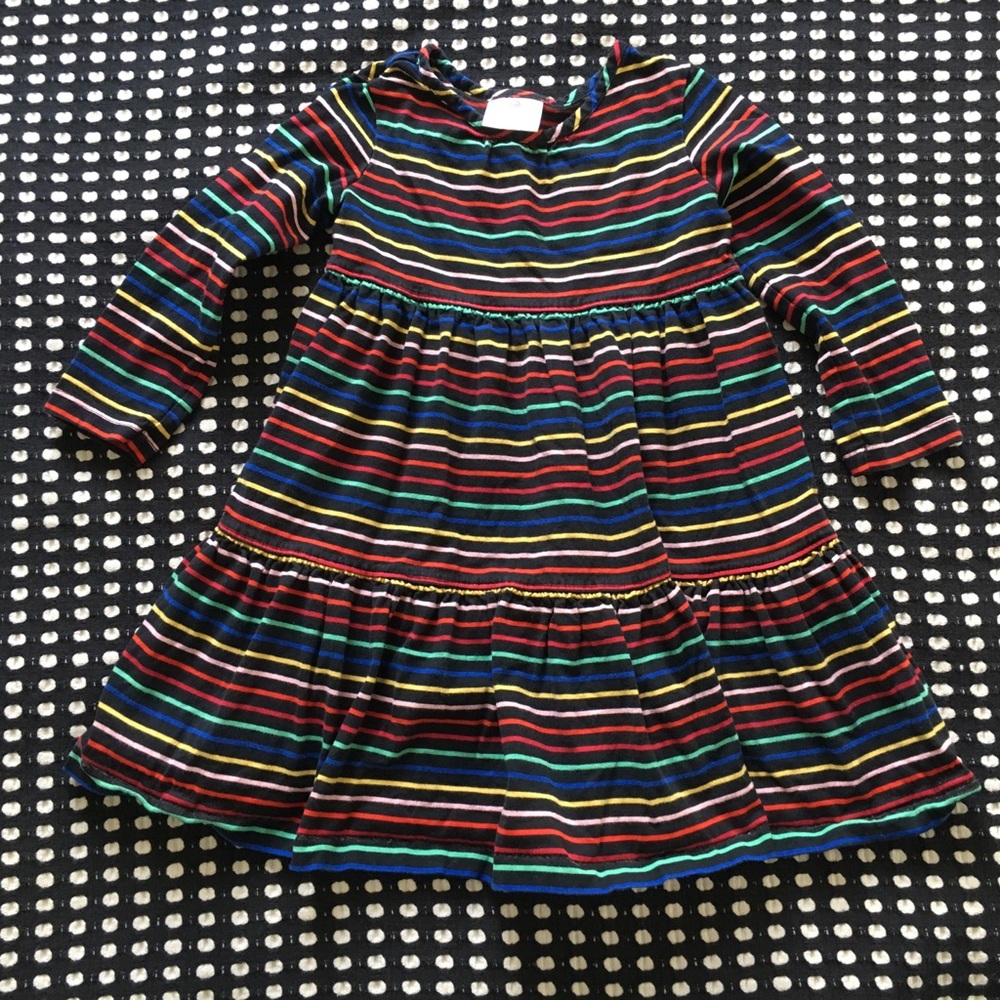 Hanna Andersson Rainbow Stripe Dress Size 100 🌈